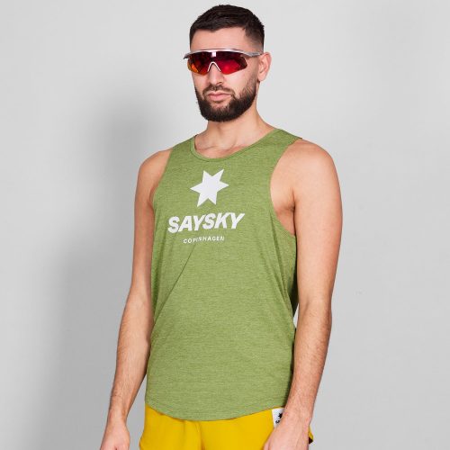 SAYSKY Logo Combat Pro Singlet SINGLETS 3009 - GREEN MELANGE