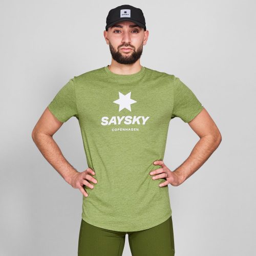 SAYSKY Logo Combat Pro T-shirt T-SHIRTS 3009 - GREEN MELANGE