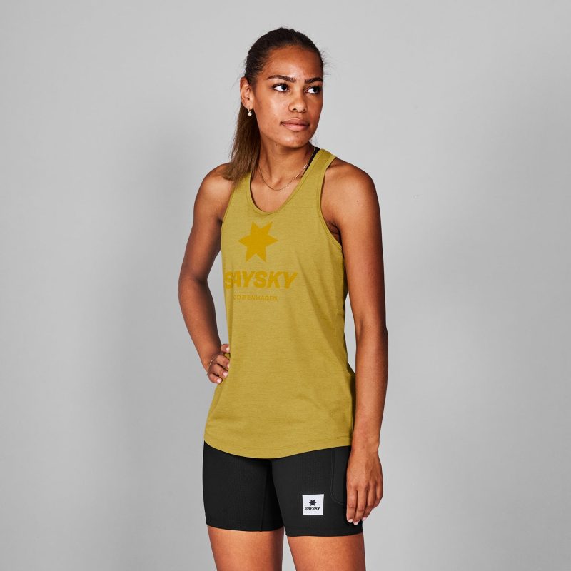 SAYSKY Logo Combat Pro Singlet SINGLETS 4006 - YELLOW MELANGE