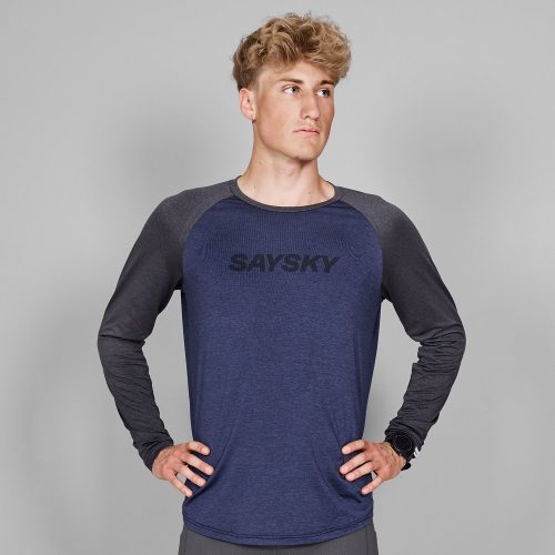 SAYSKY Logo Pace Long Sleeve LONG SLEEVES 2007 - BLUE MELANGE