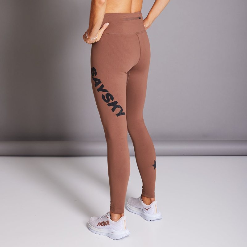 Logo Pace Tights TIGHTS KWRLT02c702 702 BROWN 1