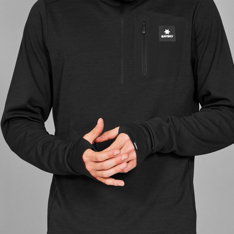 Pace Half Zip Hoodie SWEATSHIRTS MMRHO01c9001 9001 BLACK 3