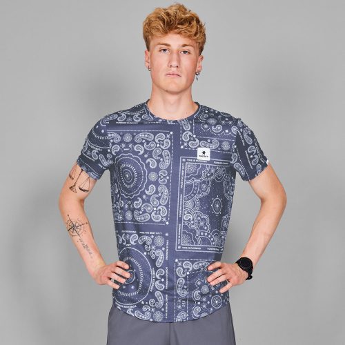 SAYSKY Paisley Combat T-shirt T-SHIRTS 1020 - BLUE PAISLEY AOP