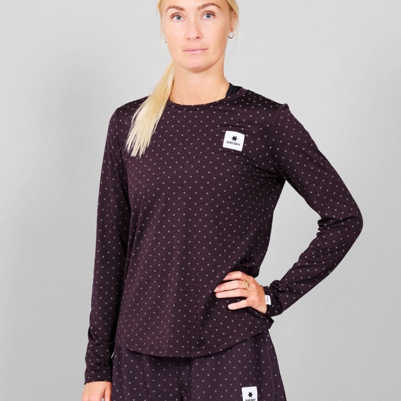 SAYSKY Reflective Polka Pace Long sleeve LONG SLEEVES 1022 - PURPLE